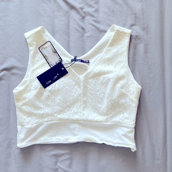 Tops - SOLD Free with purchase!! Lace crop top in size small